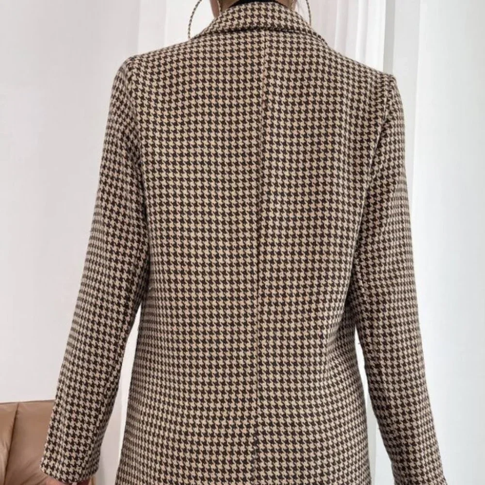Classic Houndstooth Dual Pocket Double Button Blaz - Picture 7 of 7